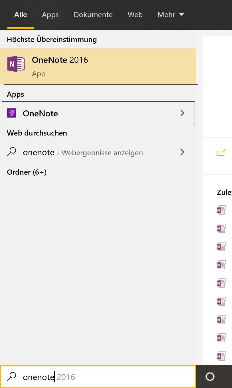 OneNote Versionen auf Ihrem PC